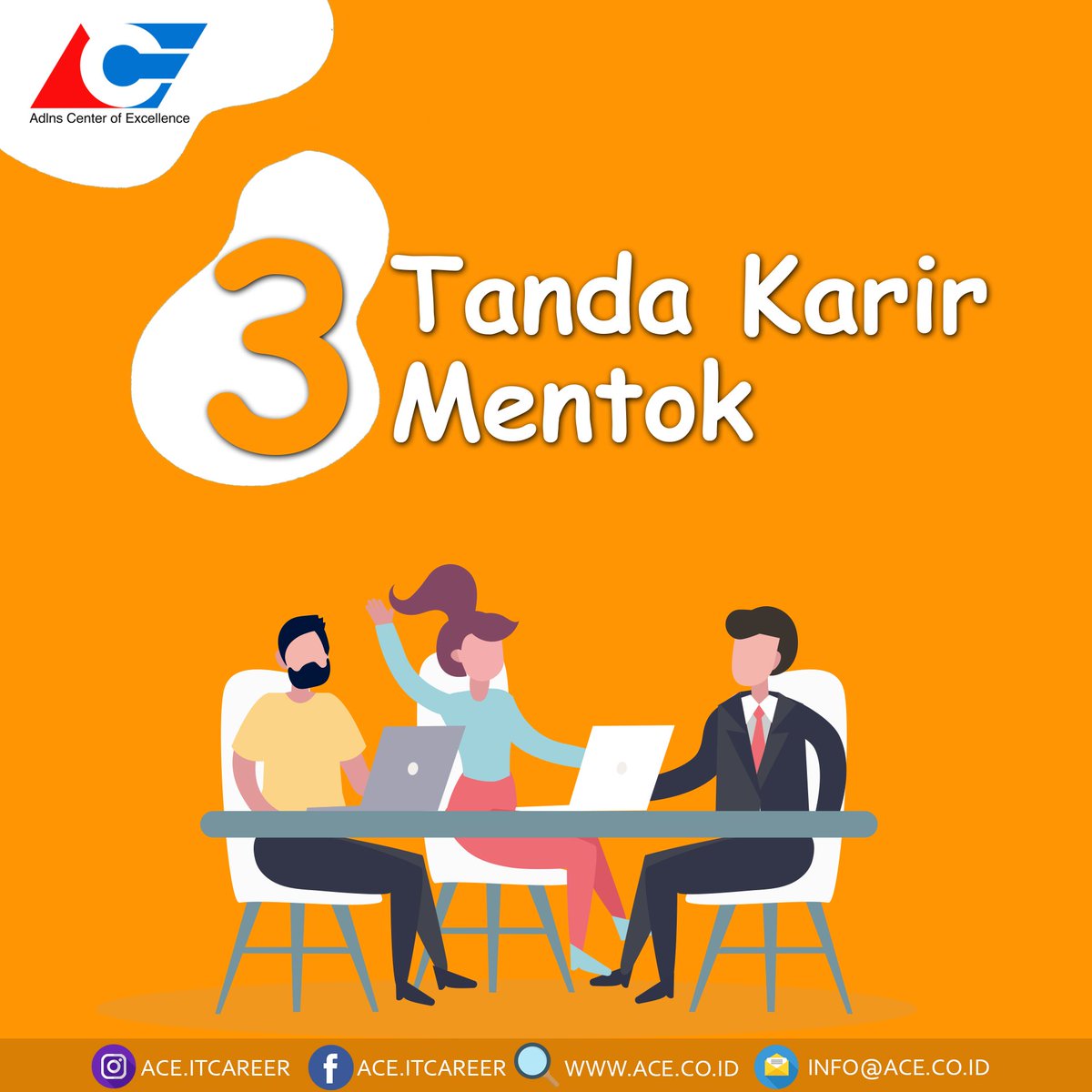 ACE_ITCareer's tweet photo. Halo sobat ACE, merasa karier kamu disitu situ ajaa?karier yang tidak menunjukkan tanda-tanda kemajuan perlu dikoreksi dengan jeli. Kondisi ini bisa saja sebagai pertanda bahwa karier kamu sudah mentok lho! Apa saja sih tanda tanda karier mentok? yuk disimak~

#ace #acehr #tips https://t.co/q1MeeZudIp