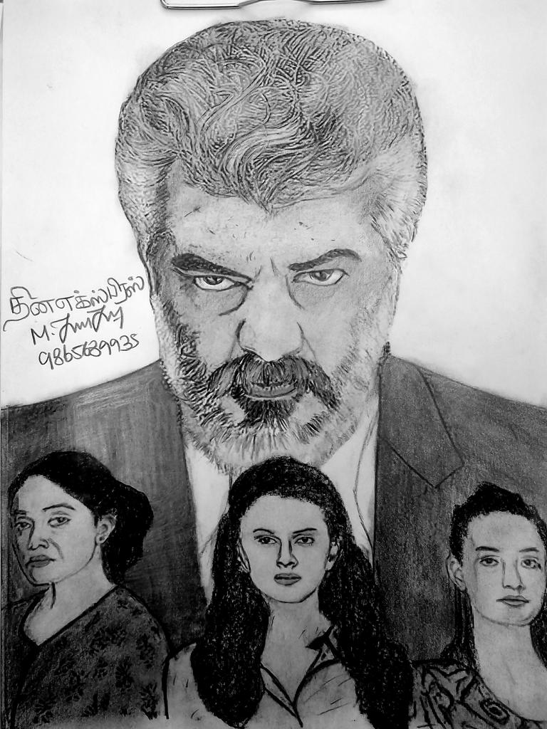 Karthimech26's tweet photo. @SureshChandraa 
My new pencil art of #Nerkondapaarvai 
@ShraddhaSrinath @thisisysr @ZeeTamil @ZeeStudios_ @ProRekha https://t.co/AKc9Ud8HyL