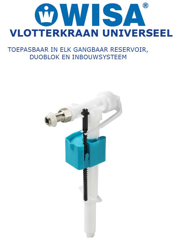 Mailactie week 10: Wisa vlotterkraan universeel deze week in de aanbieding. Ga snel naar webshop.salo.nl/mailactie