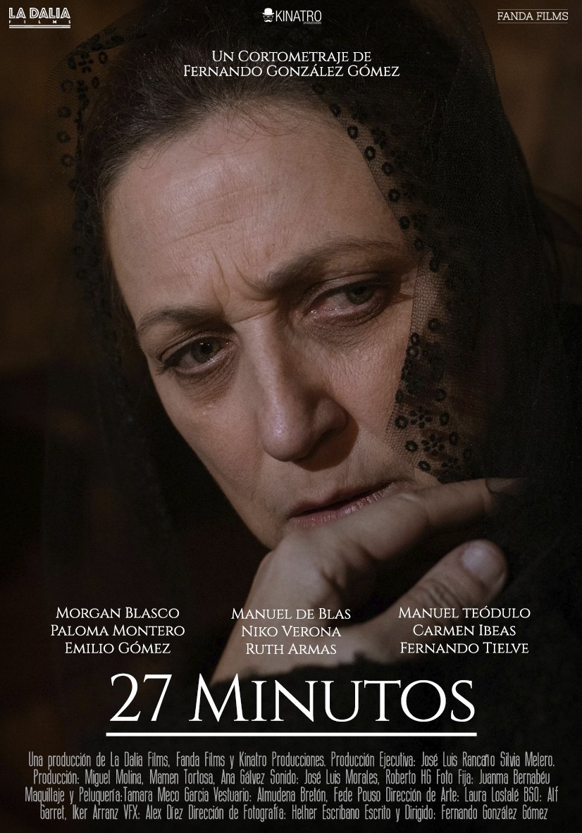LaDaliaFilms's tweet photo. 📽️ Cartel con nuestra actriz, Paloma Montero, en #27Minutos ¡Y con ella terminamos la presentación de nuestr@s actores y actrices del #cortometraje!

Producen: @LaDaliaFilms @fandafilms y Kinatro Producciones.
Dirige: @FerGonzalezCut

#CineEspañol #Shortfilm https://t.co/uv51DQuUtw