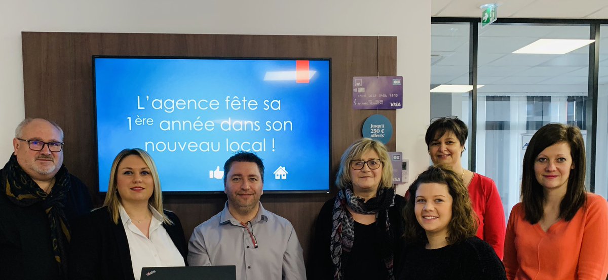 1 an déjà dans nos nouveaux locaux!  <a href="/BaldoGabriel/">Gabriel BALDO</a> <a href="/CyrielleBaldo/">Cyrielle Baldo</a> #axabanque #axafrance