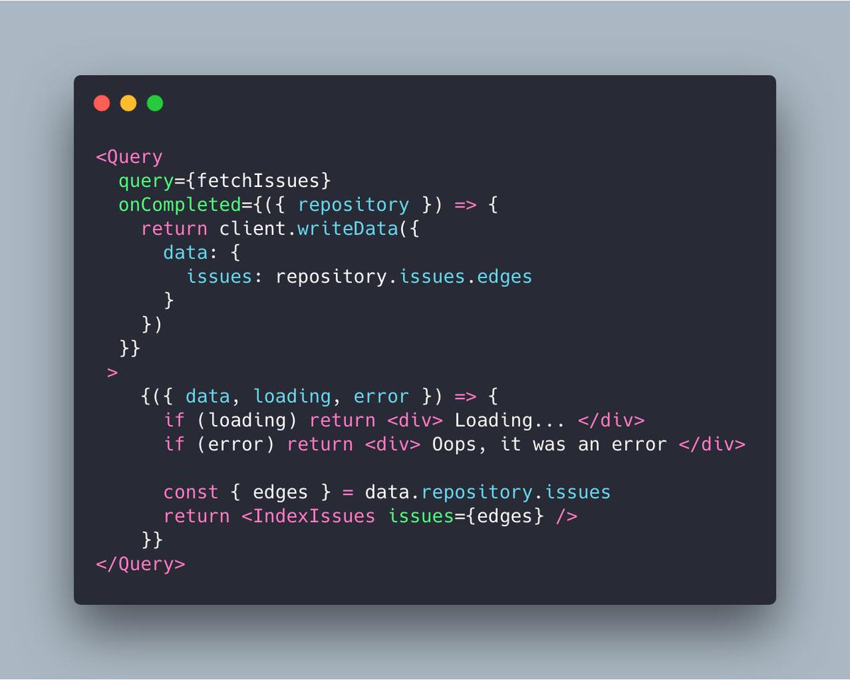 RubenSuet's tweet image. @kentcdodds I am in a situation to test an apollo Query component:
Is there a way to then have control about the props I am sending to MyComponent in testing? I have to test it both since Query stores the data in cache afterwards.
Thanks!
#reactTestingLibrary