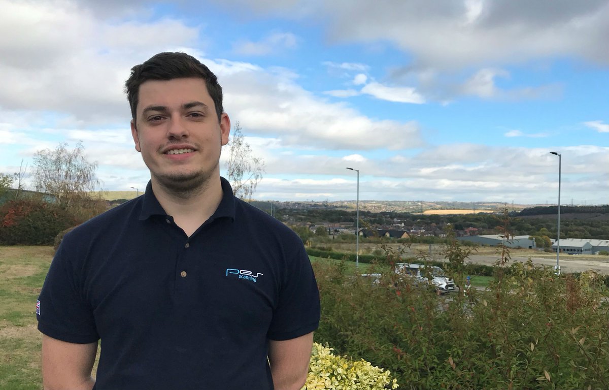 PES_Scanning's tweet photo. During #apprenticeweek we're proud to recognise Nathan, our assistant #3Dscanning engineer whilst completing his Degree Apprenticeship at @AMRCtraining #engineeringdesign #apprenticeshipweek #engineeringapprentices https://t.co/WMUfuY0W2I