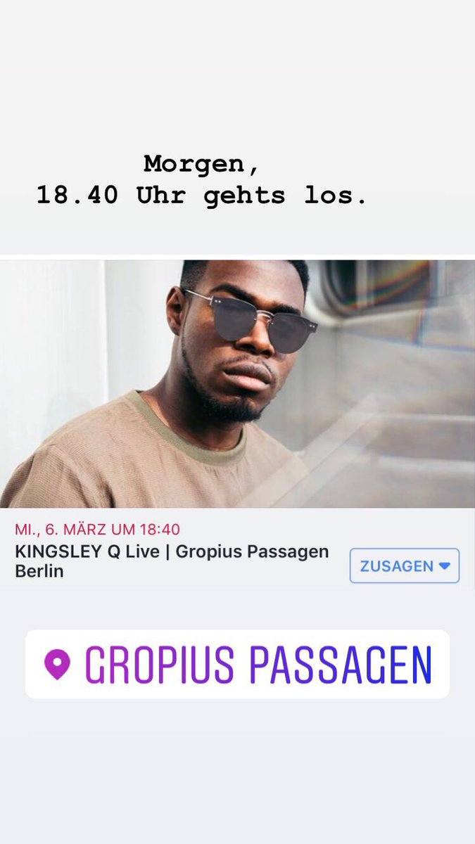 Kommt morgen vorbei. #Gropiuspassagen in Neukölln/Rudow. #liveperformance