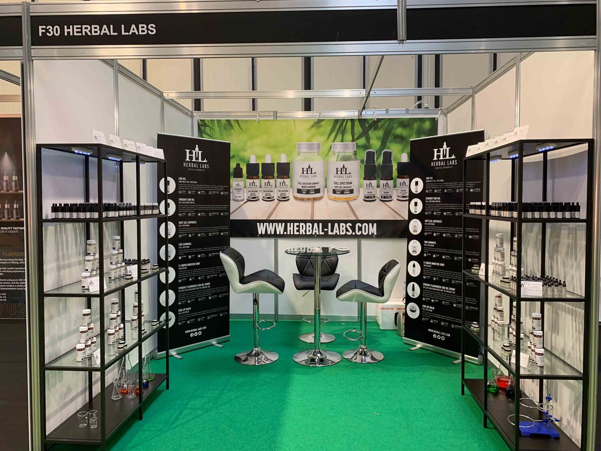 StudioInspireUK's tweet photo. Very proud of Herbal Labs (@LabsHerbal) on their exhibition at the #necbirmingham 

#hempoil #instacannabis #extracts #dispensary #edibles #concentrates #terpenes #cannabisvaporizers #xtract #Cannabidiol #Cannabisvape #cannabisculture #medicalmarijuana #sativa #CBDvaporizers https://t.co/5AGO6eZmKn