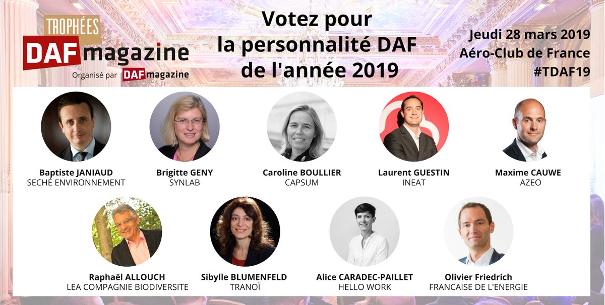 DAFmag_fr's tweet photo. Mais qui sera la Personnalité DAF 2019 ? Votez sur https://t.co/iucW8icFA1
Résultats le 28 mars lors des #TDAF19 !
En partenariat avec: @NibelisFrance @BlackLineFrance @iBanFirstFrance @KyribaFrance @SAPFrance @WesternUnion @_weOva_ #OpusSearch et avec le soutien de @fiplus https://t.co/eRD4yqiR1a