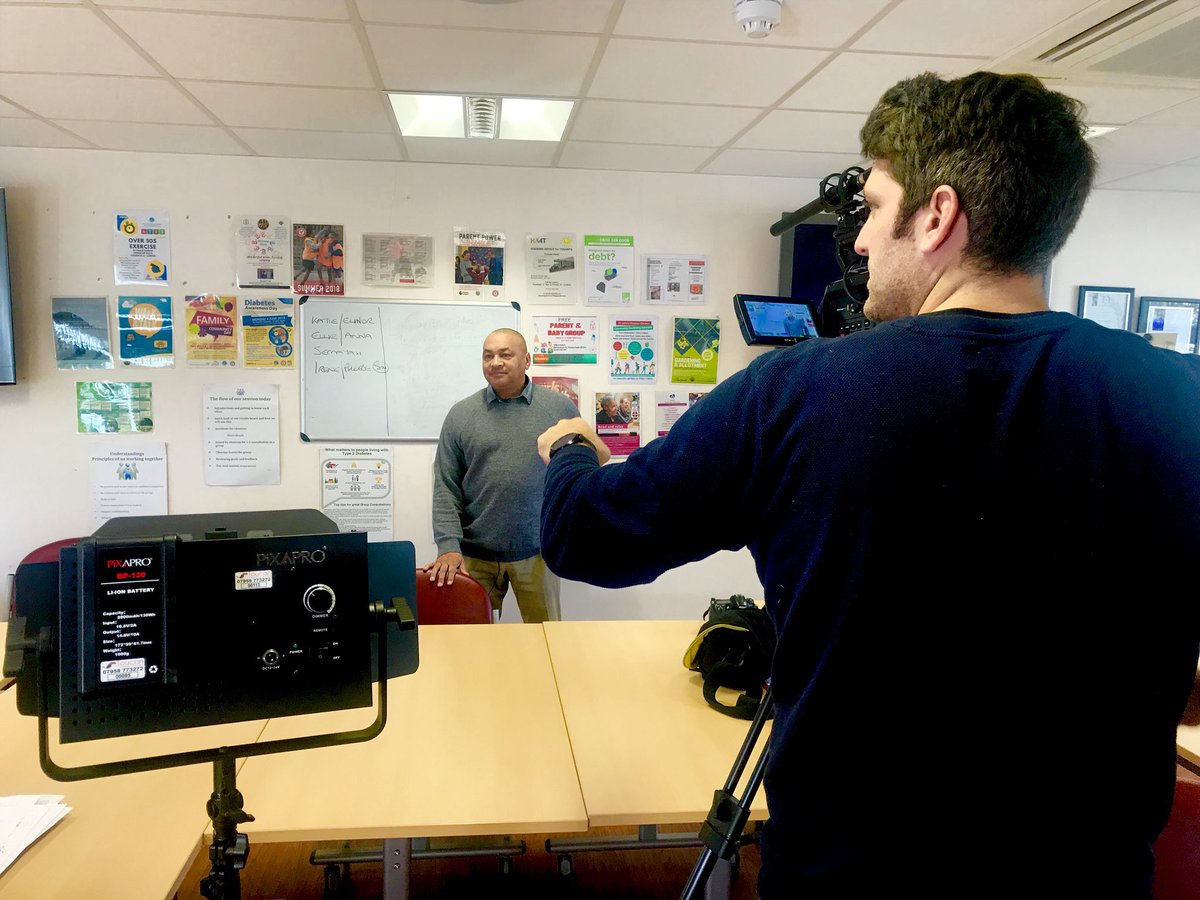 TrueLee478's tweet photo. Out with the film crew today at the Parchmore Medical Practice in #ThorntonHeath discussing with Dr Agnelo Fernandes, Brian Dickens &amp; @CroydonSocialP about their partnership work with @talkOTR  #lovecroydon #positivewellbeing #SocialPrescribing #YouthCounselling #NHSCroydonCCG https://t.co/tsifplXP1G