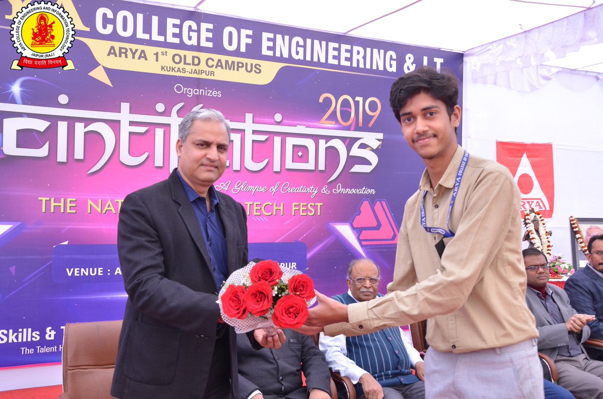 aryacolleges's tweet image. The harder you work for something, the greater you&apos;ll feel when you achieve it. 1st year students of #AryaCollege , with their passion and confidence had won trophies in #NationalLevelTechFest.The competition tested aptitude and overall skills of the participants. #scintillations