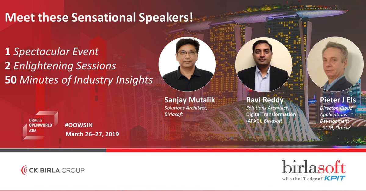 birlasoft's tweet photo. #In3Weeks | Meet these sensational speakers at #OOWSIN, be a part of their sessions, and learn how #Birlasoft can help raise each and every #EnterprisetothePowerofDigital. Click the link for details. https://t.co/HZ9NB7CHtn
#digitaltransformation #iot #digitalsolutions https://t.co/HOMcaWGDvB