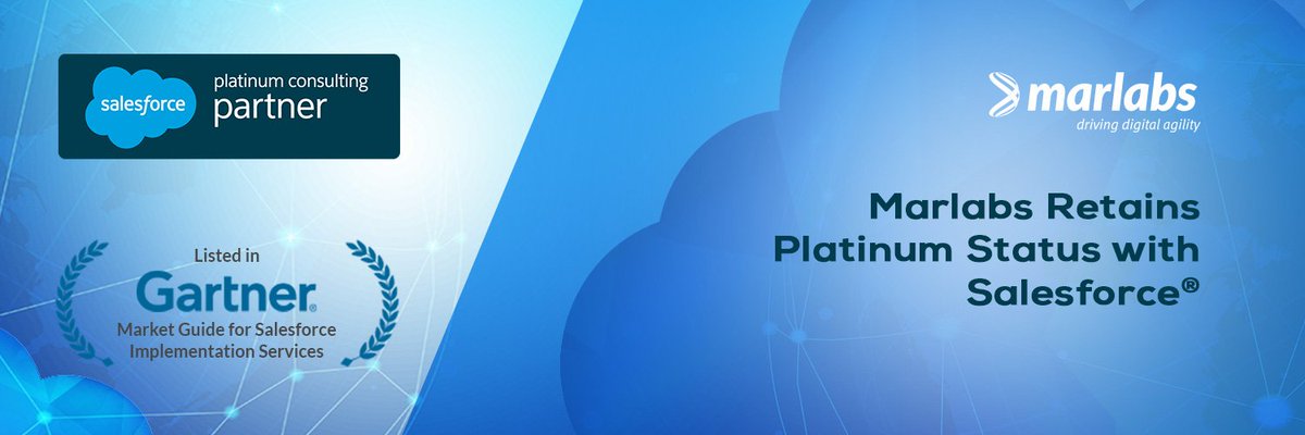 Marlabs's tweet image. @Marlabs bags world’s highest CSAT rating of 9.9 out of 10 for Salesforce projects; and retains the Salesforce® Platinum Partner status.
#SalesforcePlatinumPatner #SalesforceConsultingPartner #SalesforceImplementationPartner #SalesforceCRMPartner #SalesforceIntegration