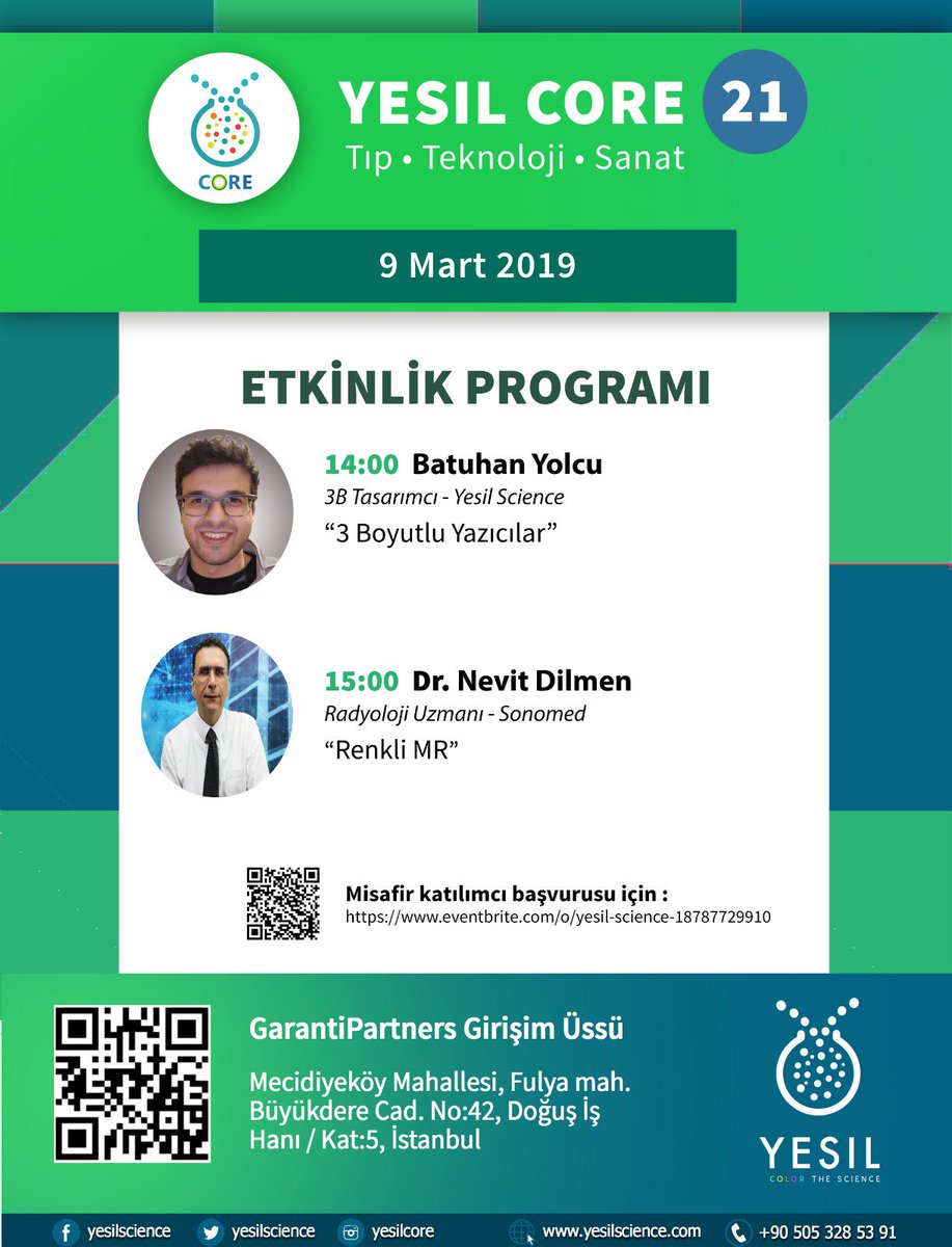 NevitDilmenTR's tweet photo. Cumartesi Yeşil Science @yesilscience @yesilscipubs 'dan Dr. Yusuf Yeşil @dryusufyesil 'in konuğu olacağım. Konumuz geçen sene ödül aldığım #ColorMRI
Diğer konuşmacı @musabatuhanyolc CTF'de çok başarılı bir öğrenci. Anlatacaklarını merak ediyorum. https://t.co/N0ir1oIblY