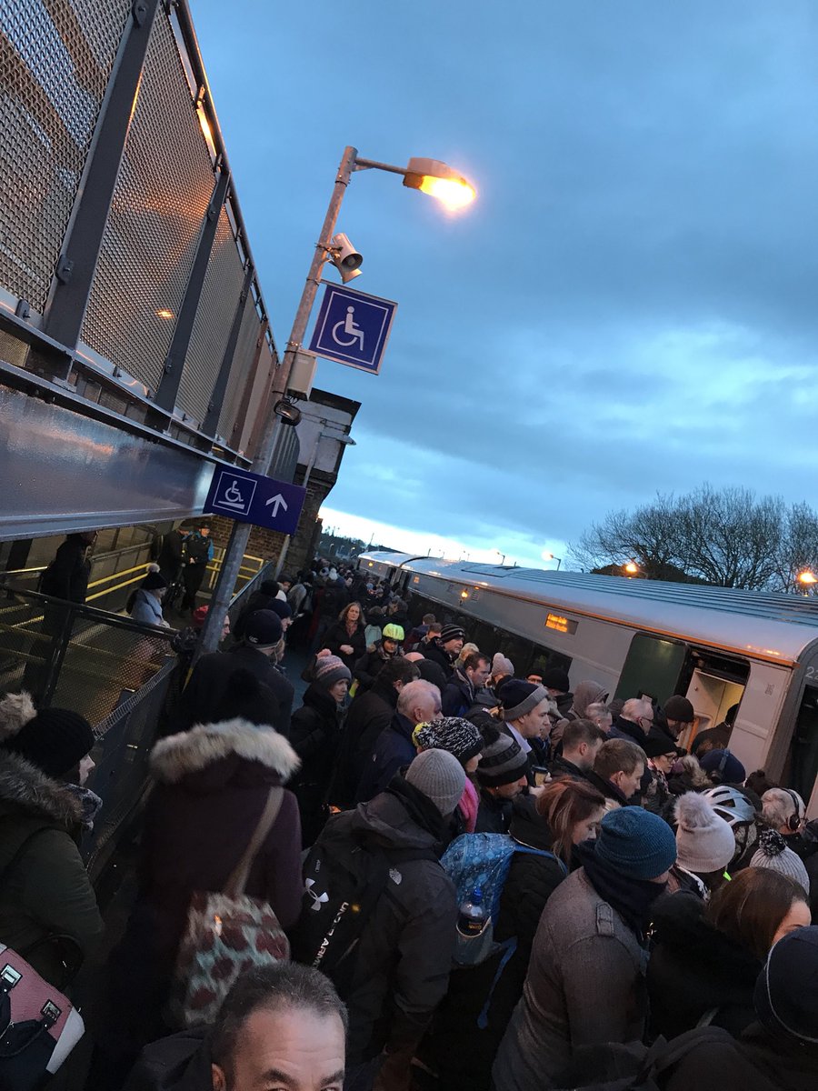 sinfarrell's tweet photo. @IrishRail This is the train that’s meant to accommodate passengers?! Full to dangerous levels with numerous passengers unable to fit on. https://t.co/Fxo5dCH8Rg
