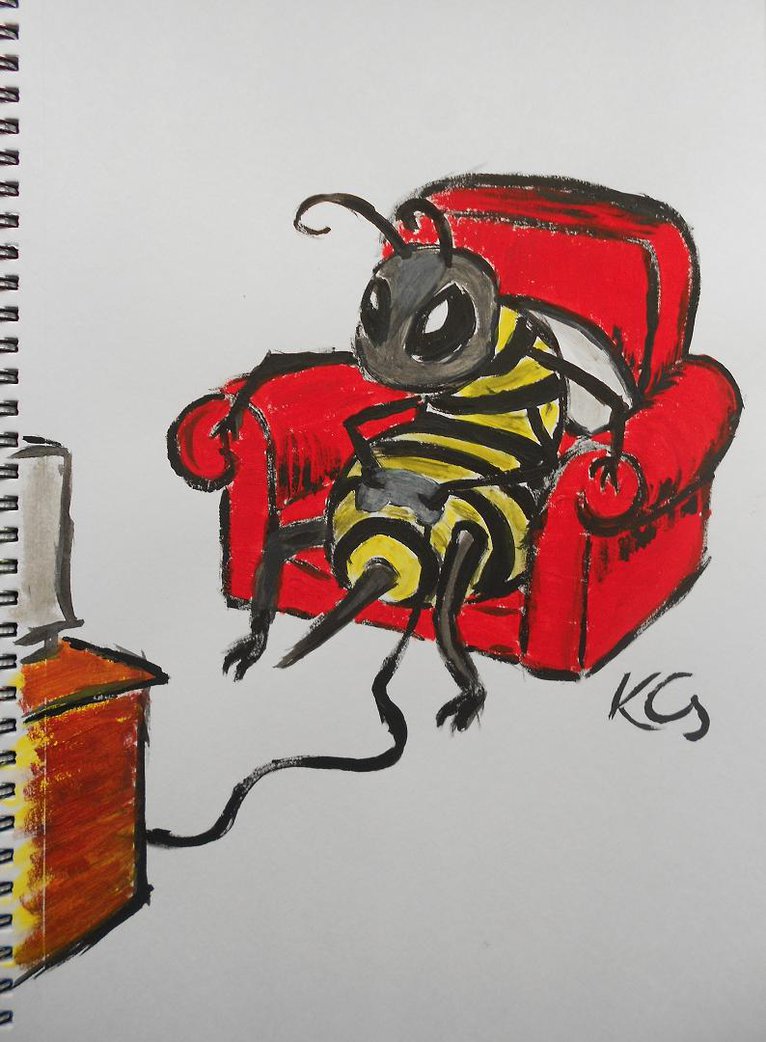 ChillAcrylic's tweet photo. Bee the Gamer is 4 years old today! 😁 #gaming #game #funny #bee #beethegamer #drawing by @ChillAcrylic https://t.co/4t1TdA3UZA