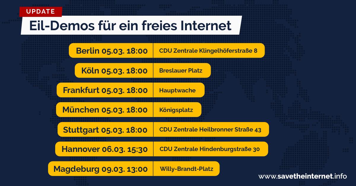 PietSmiet's tweet image. Guten Morgen! Wie ich sehe, gab es seit gestern Abend keinen neuen Skandal um #Artikel13 , das ist doch auch mal was 🙈

Erinnerung: Heute Eil-Demos im ganzen Land! Mehr Infos bei @uploadfilter