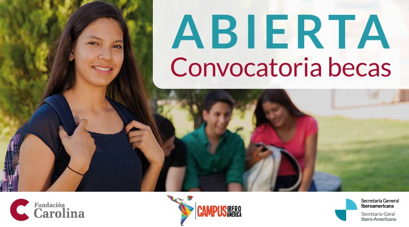 💡OPORTUNIDAD:
Abierta la convocatoria de becas #SEGIB <a href="/Red_Carolina/">Fundación Carolina</a> para estancias de investigación, enmarcadas en la iniciativa #CampusIberoamérica. Presenta tu candidatura hasta el 4/ABRIL
🎓DESTINO ESPAÑA: ow.ly/I8Nf30nfc10  
🎓DESTINO AmLat: ow.ly/BUyI30nfc26