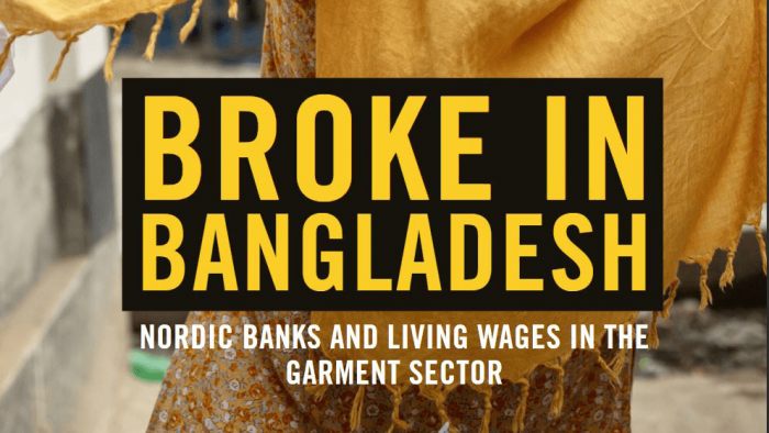 BHRCmedia's tweet photo. Fair Action reports that Nordic banks fail to hold H&amp;M and other brands accountable to living wage promises. Read the full story and companies' responses here: https://t.co/kW4mvlp5zF | #LivingWage #Bangladesh @FairActionSwe https://t.co/cri9uaznlX