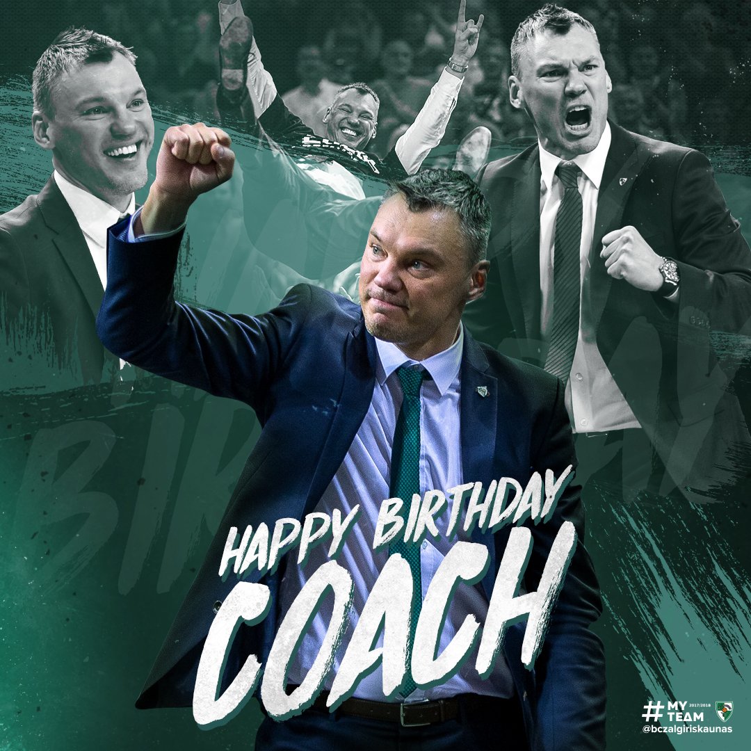  head coach Sarunas celebrates his birthday today. Happy birthday, coach!!!  