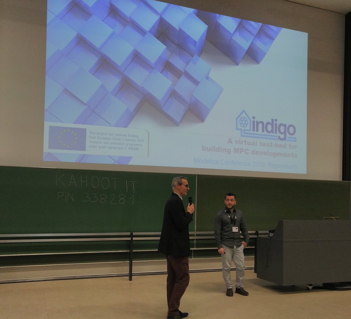 Our colleagues from @IK4_TEKNIKER are presenting @INDIGOprojectEU at the #Modelica2019 conference. #DistrictEnergy #Tw4SE #Cooling #MPC #buildings