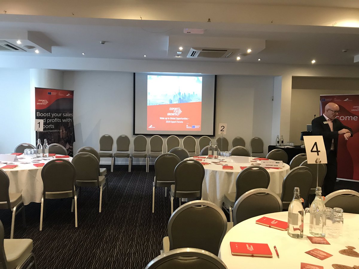 cornwallchamber's tweet photo. Our tables are looking good for the delegates at our @export4growth #exportforum #ExportingisGREAT https://t.co/kmhOKTG2OT