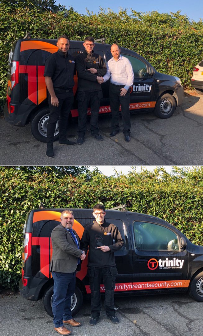 Trinity_FireSec's tweet image. Congratulations to our London Apprentice, Bradley Spence, who has been awarded for completing the Trinity Fire &amp;amp; Security Apprenticeship!

The Trinity 2019 Apprenticeship Scheme is now open, more information is on our website below:

lnkd.in/d6r26T6

#apprenticeships