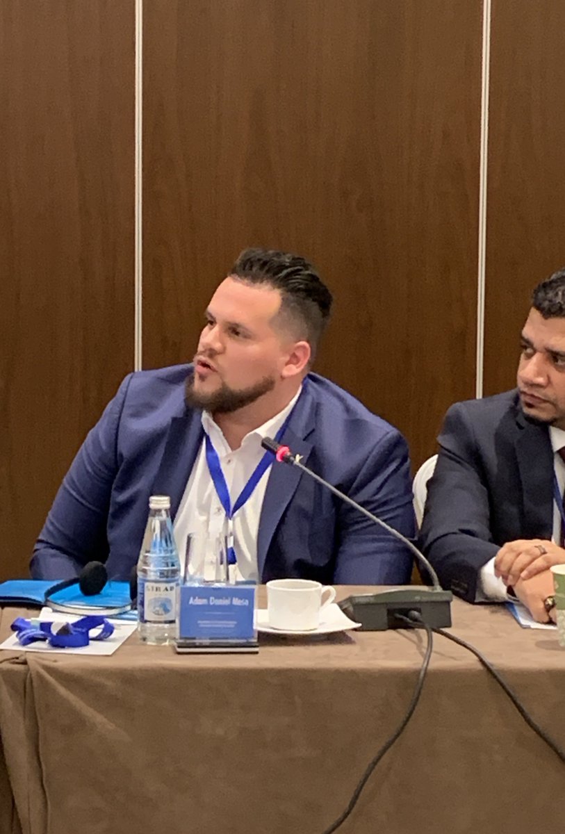 Today, Pastor <a href="/amesa07/">Adam Mesa</a>, Pastor of @ALFCrancho (Rancho Cucamonga, CA) and a member of our delegation to #Azerbaijan addressed the international inter-religious conference convened in honor of our visit #EWFFEUBAKU
