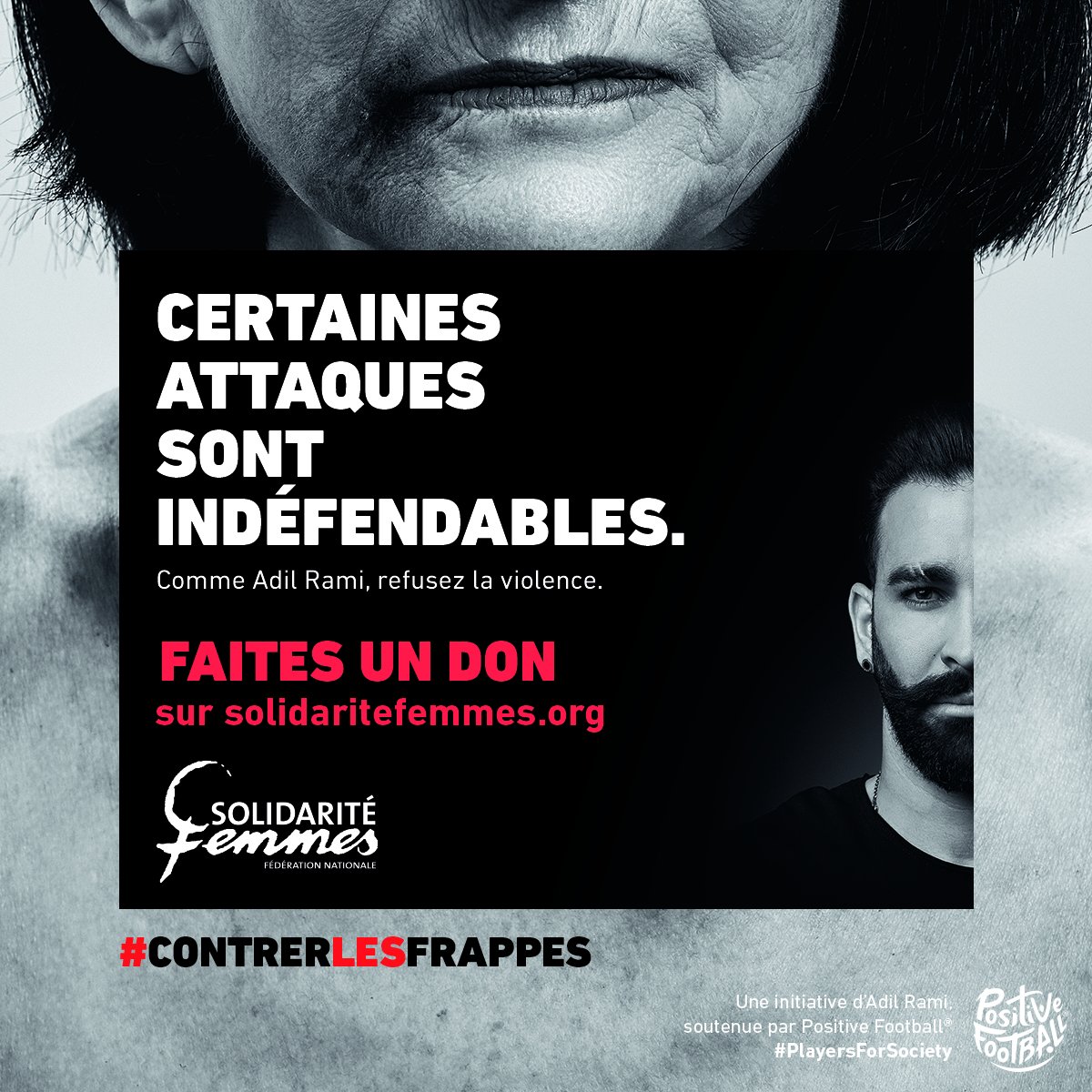Players4society's tweet photo. Chaque année, le 3919 recense 13 000 enfants co-victimes des violences faites aux femmes.
Comme Adil Rami, refusez la violence et soutenez l'action de @SolidariteFemme : https://t.co/gwH2BYCy58.
#ContrerLesFrappes #PlayersForSociety https://t.co/3iYX3t6qiM
