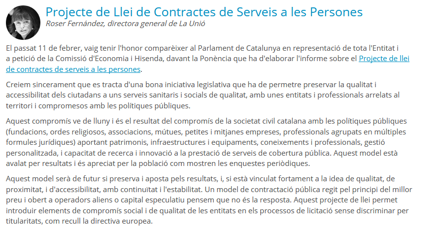 uchcat's tweet photo. Nova entrada a #ApuntsUCH, el blog d’@uchcat: "Projecte de Llei de Contractes de Serveis a les Persones", escrita per Roser Fernández, directora general, en relació a la seva compareixença al @parlamentcat https://t.co/DMTgx8S08I https://t.co/vbnGvWwF3W