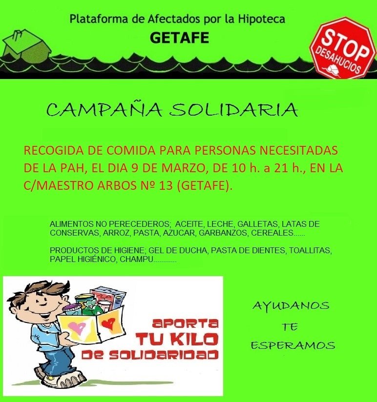 Campaña solidaria. Te esperamos.