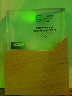 EuropcarQatar's tweet photo. Great achievement for Europcar Qatar!!!
Awarded for Resilience & Fighting Spirit 2018 @ Global Conference Event - Europcar Mobility Group
#Europcar #Qatar #award #mobilitygroup #proudqatar #withqatar #movingyourway #QIG https://t.co/CjUTgbnwdH