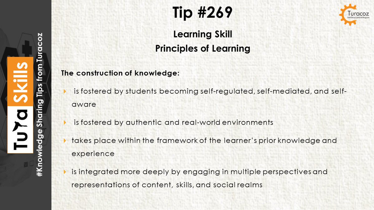 TuracozSkill's tweet image. #TuraSkills shares #LearningSkill #PrinciplesofLearning #CareerSuccess
