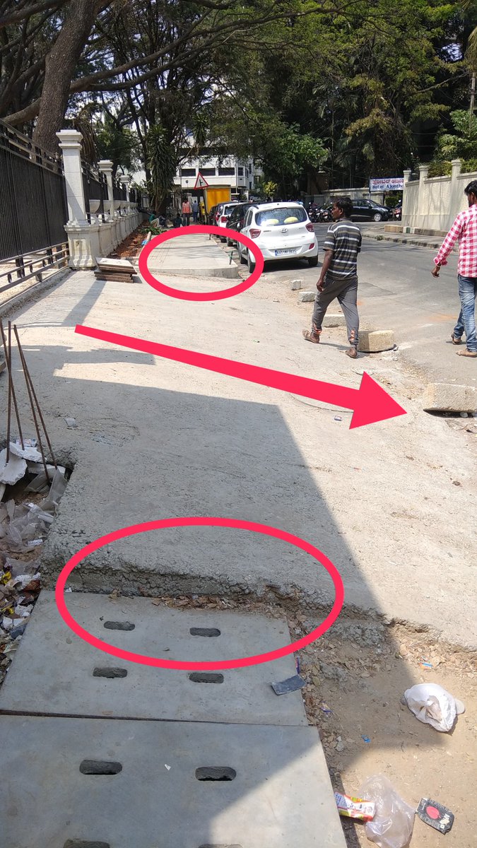 RBPachhapur's tweet image. #footpathcommons at stake!
Sippery footpath, dangerous for #seniorszn #Disabled #children #pregnantwomen.
A building on Bruton rd has constructed a 25ft ramp,12ft gradient extending to #footpath
Any one @ Ward#111 listening?
@BBMPCOMM @BBMP_MAYOR @csogok 
2°58'15.8"N 77°36'53.1"E
