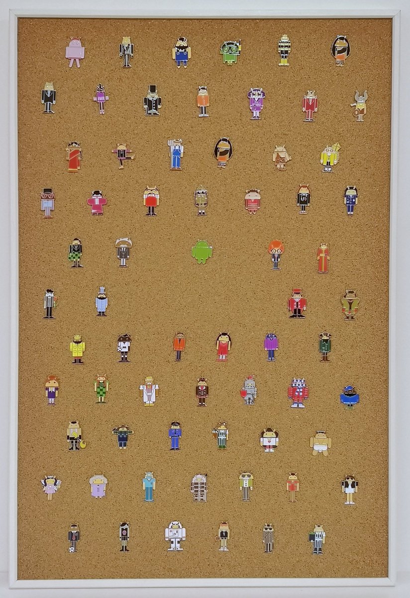 JM77's tweet image. Not done with #androidmwc pins yet! 2016 (incomplete), 2017, 2018 and 2019 pins &amp;amp; assorted other things collected at #MWC! #Android @madebygoogle