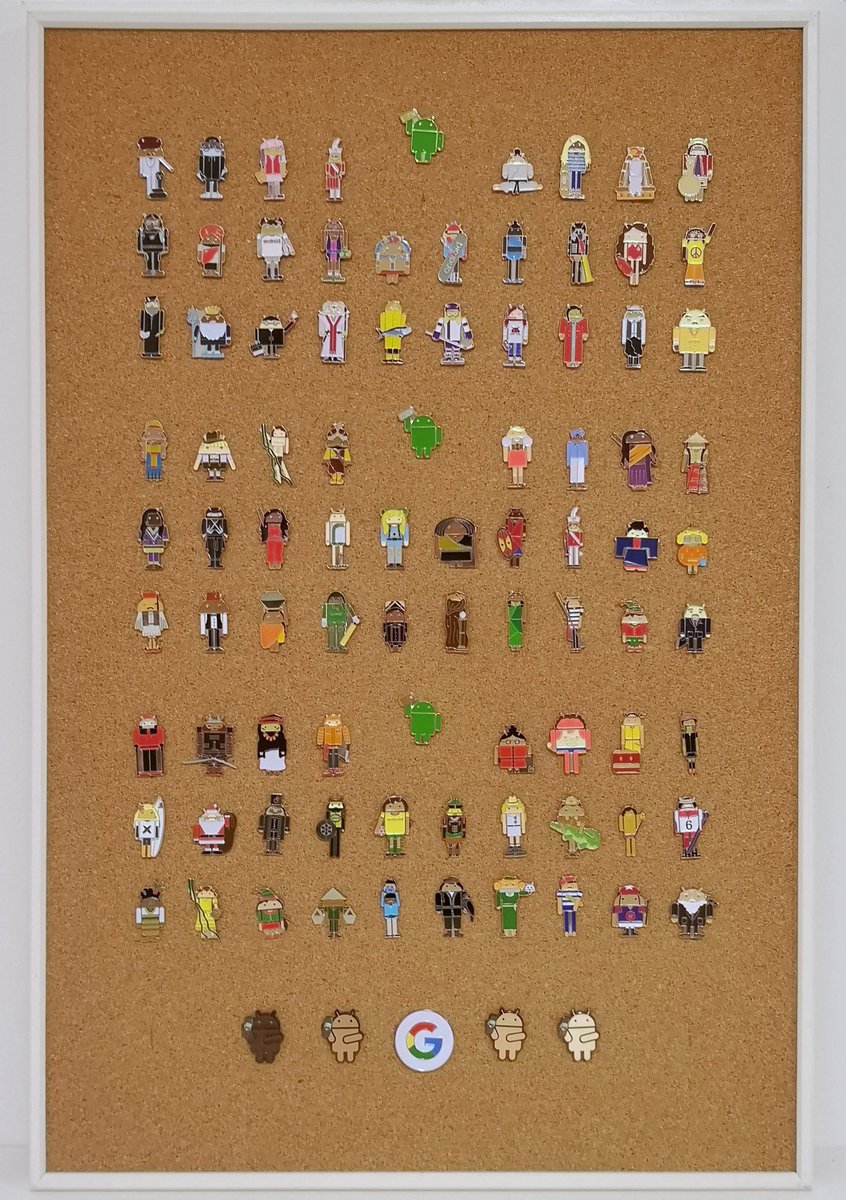JM77's tweet image. Not done with #androidmwc pins yet! 2016 (incomplete), 2017, 2018 and 2019 pins &amp;amp; assorted other things collected at #MWC! #Android @madebygoogle