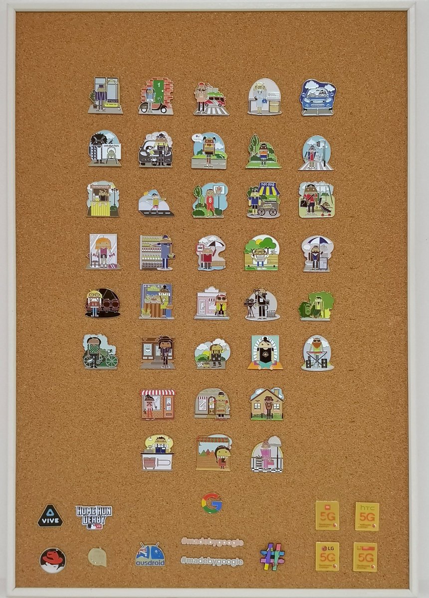 JM77's tweet image. Not done with #androidmwc pins yet! 2016 (incomplete), 2017, 2018 and 2019 pins &amp;amp; assorted other things collected at #MWC! #Android @madebygoogle