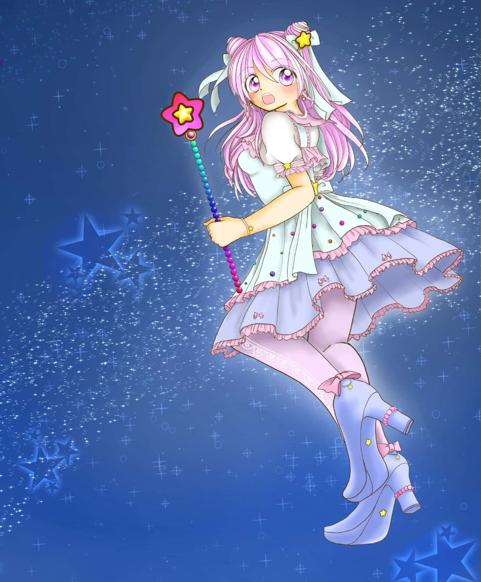 「戦ってるときにどこかに飛ばされて「こ、ここどこ!?」 みたいなのを描いたんだけど」|ふみな(fumina)のイラスト