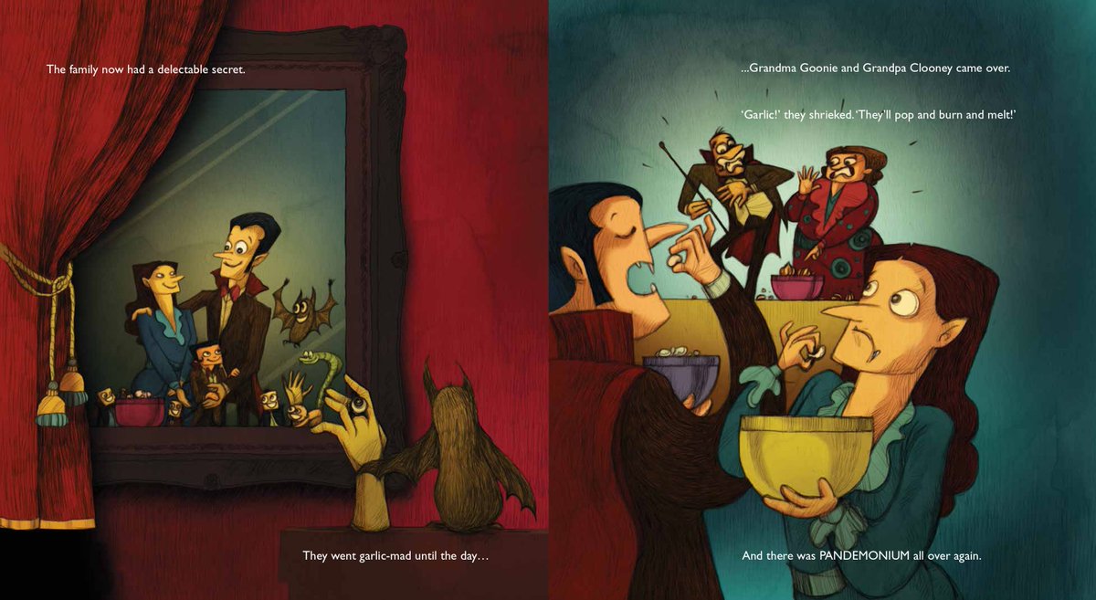 Vee es una niña vampiro que descubre lo bueno que está el ajo. A través de este cuento ilustrado tendrá que enfrentarse a las normas de su casa y hacer entender a su familia que el ajo está riquísimo! ¿Lo conseguirá? #picturebook  Derechos en Español disponibles.