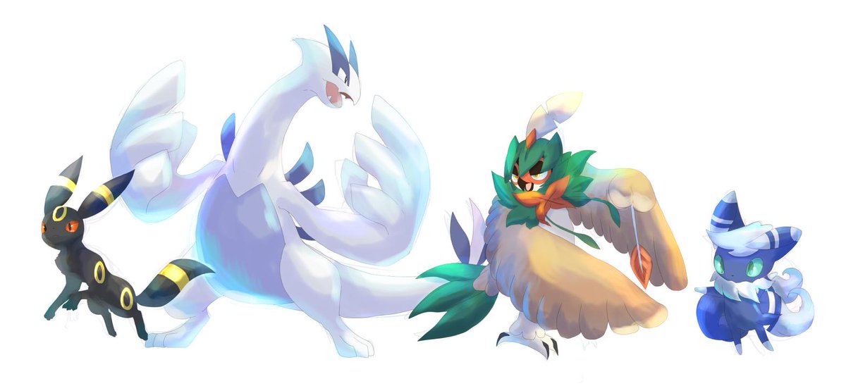 ポケモン「#好きなポケモン4匹晒すと好みがわかる 」|天草のイラスト