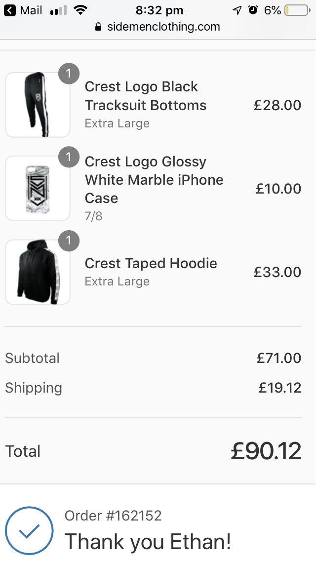 RIPAWAW's tweet image. Getting ready for the Australian winter $170AUD later @SidemenClothing