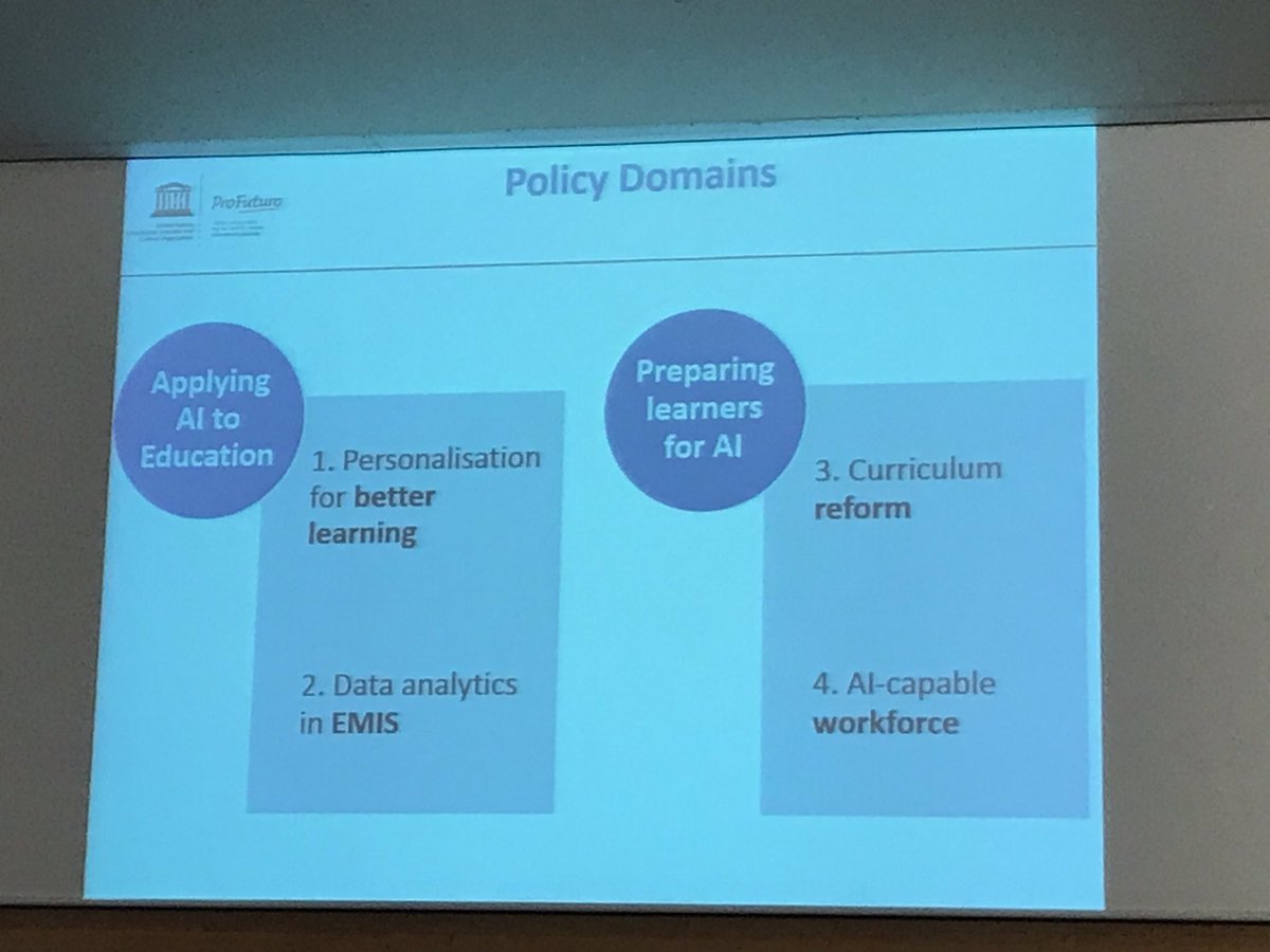 MassaMufti's tweet photo. Excellent summary presentation on the #UNESCO policy paper “AI in Education: Challenges & Opportunities for Sustainable Development” by @FrancescPedroED & @paula_valver #ProFuturo #HumanAI #unesco4ai https://t.co/yajquBDzj3
