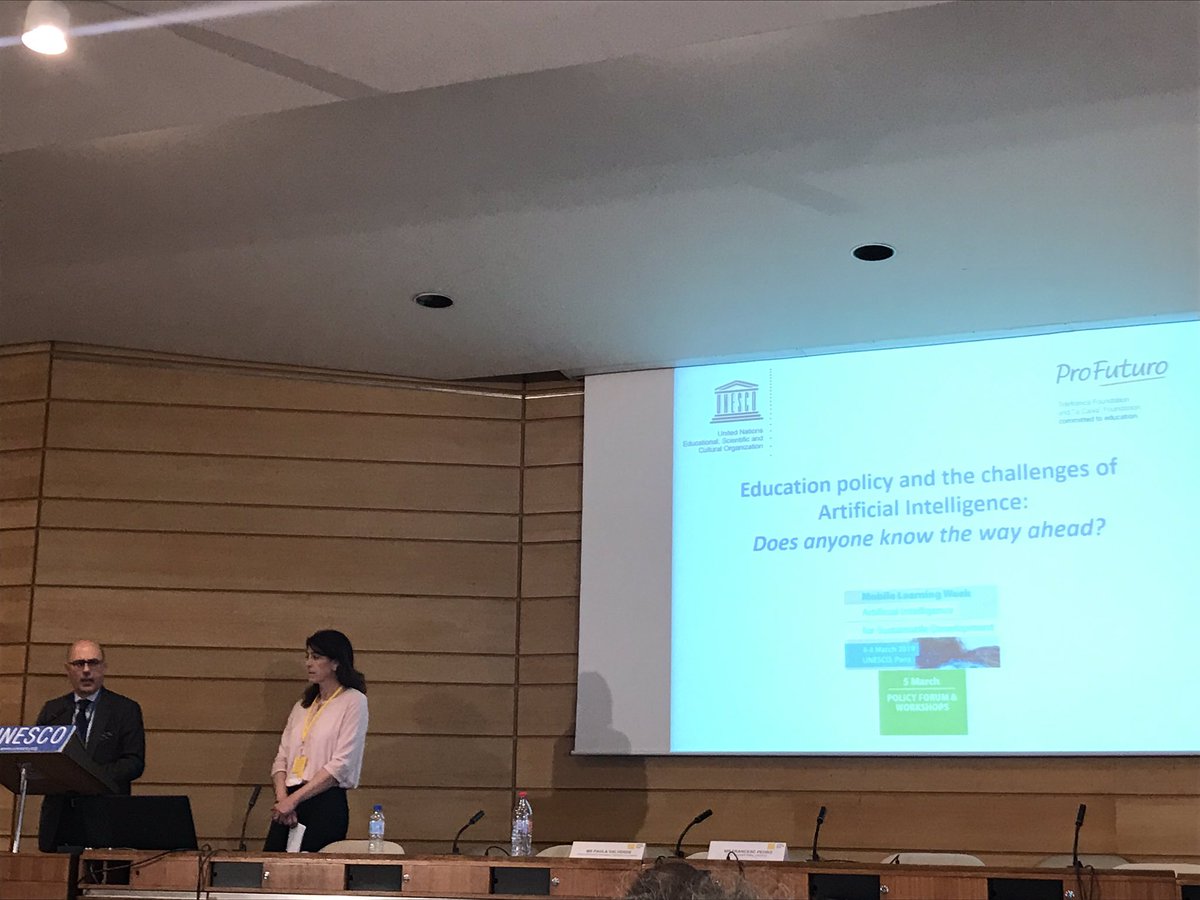 MassaMufti's tweet photo. Excellent summary presentation on the #UNESCO policy paper “AI in Education: Challenges & Opportunities for Sustainable Development” by @FrancescPedroED & @paula_valver #ProFuturo #HumanAI #unesco4ai https://t.co/yajquBDzj3