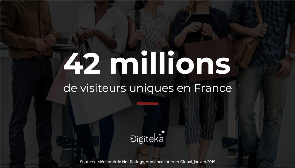 digiteka's tweet image. Digiteka fait une entrée significative dans le classement publicitaire de @Mediametrie : 42 MILLIONS DE VISITEURS UNIQUES au mois de janvier 2019 en France ! Pour en savoir plus : bit.ly/2TfmCRK