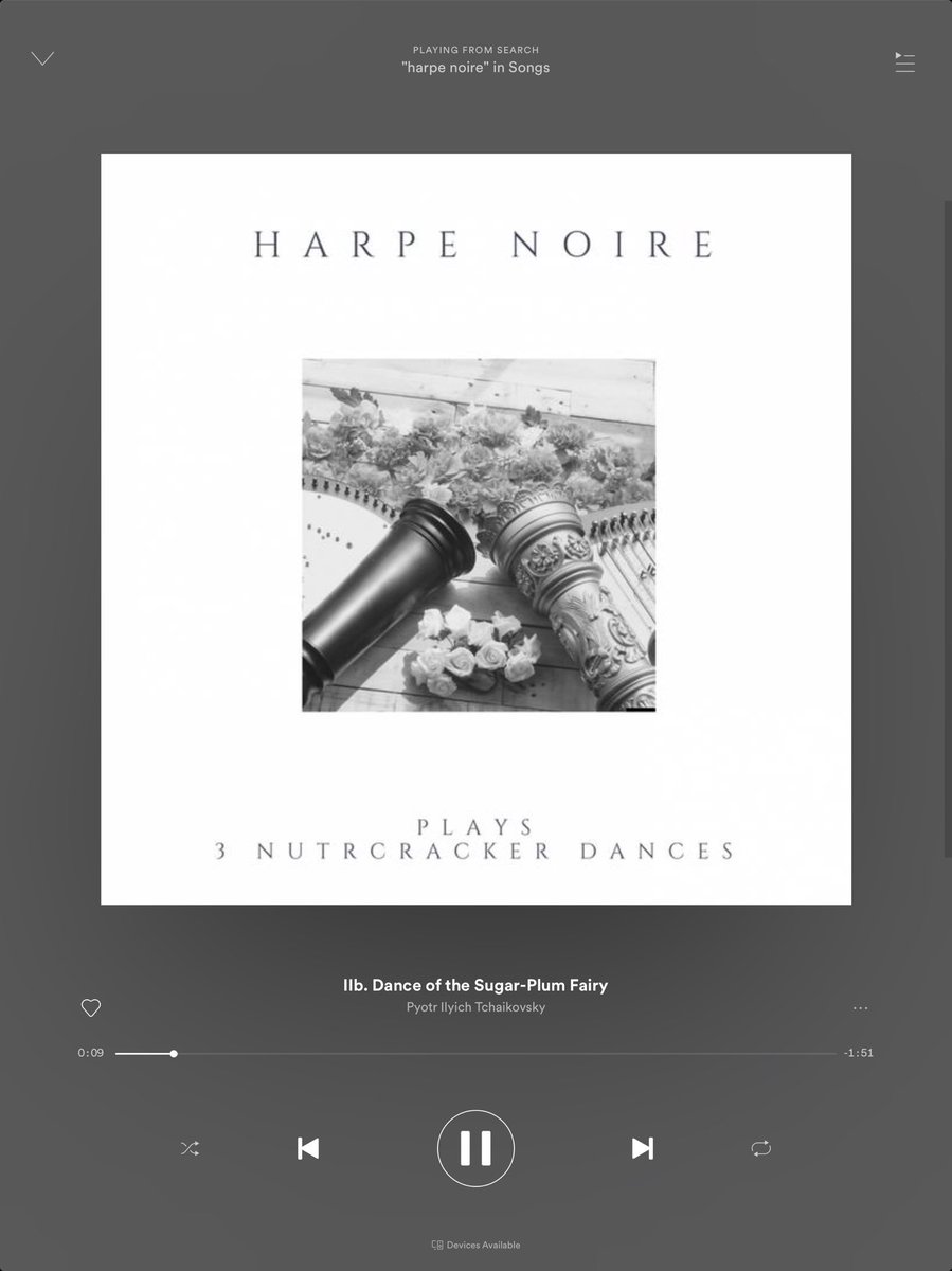 We have released a digital single - well more of an EP. Available on your favourite streaming service. Enjoy!! #harp #harpenoire #harpduet #nutcracker