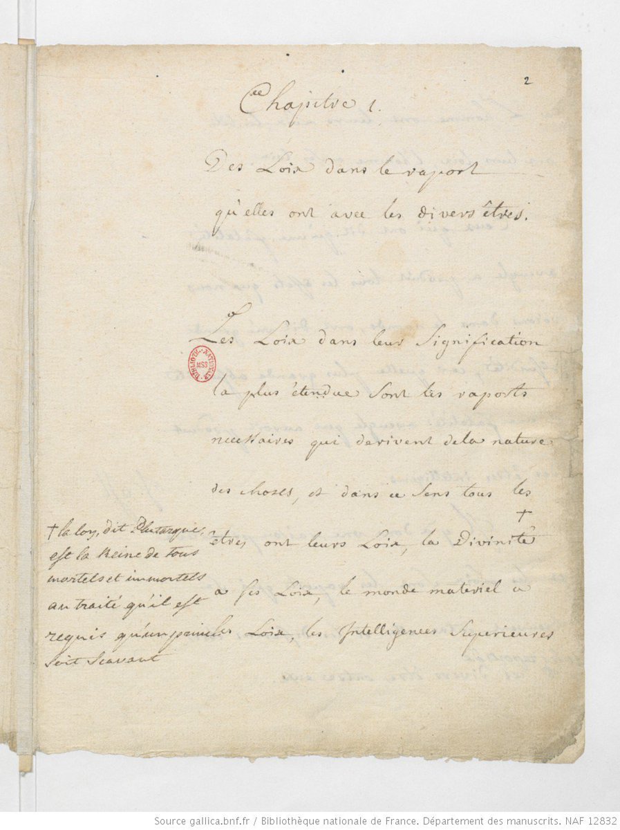 Fraîchement arrivé sur <a href="/GallicaBnF/">Gallica BnF</a>, le manuscrit de l'Esprit des lois, de Montesquieu ! 
gallica.bnf.fr/ark:/12148/btv…