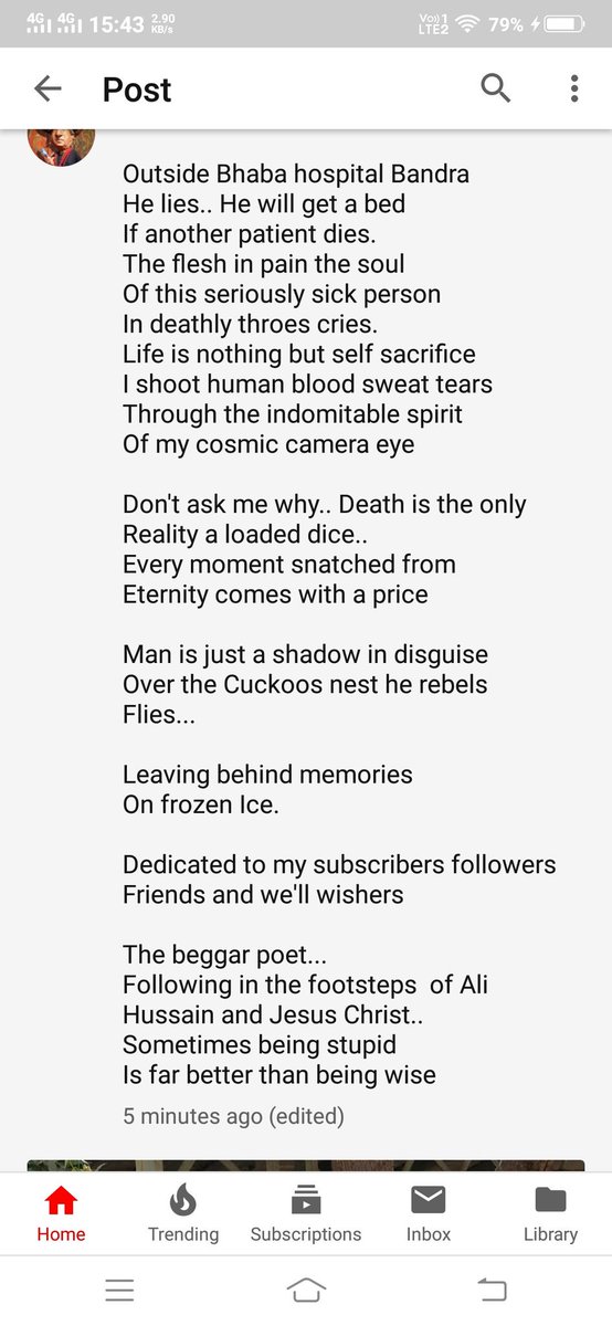 firozeshakir's tweet photo. An Ode to #Death 
My new poem 

#Bandra 
#Babha
#Hospital https://t.co/TnjAeR9PYd
