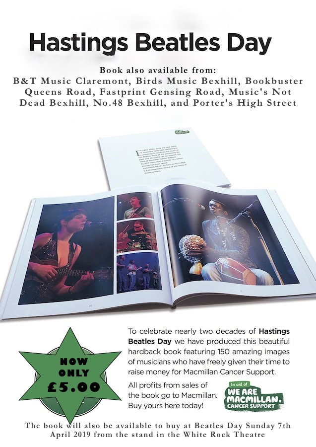 BeatlesDay1's tweet photo. Hastings Beatles Day book - Now Only £5.00 https://t.co/uoOPEmKeqI