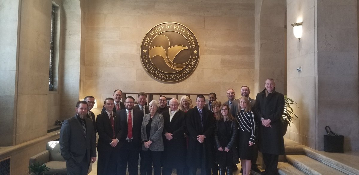 NORMANCHAMBER's tweet image. Our business leaders kicking off their day with a briefing from the @USChamber  #Jobs #Advocate