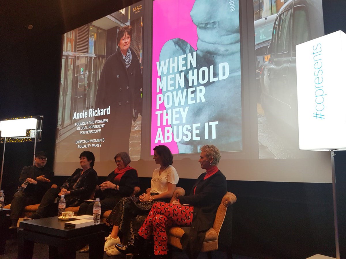 BMO_UK's tweet photo. "Women have to work quite hard to get there - it's hard won. So they think more carefully about how to use it" - @rickard_annie speaking about power today at the first #CCPresents event. #PowerAndGender #DOOH https://t.co/7neFyAQX6D