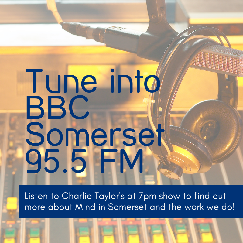 MindinSomerset's tweet photo. Tune in tomorrow! Our Community Fundraising Manager and Chief Operating Officer will be discussing the work of Mind in Somerset with Charlie Taylor at 7pm on @bbcsomerset #mentalhealthawareness #mentalhealthmatters #supportsomerset https://t.co/5YoteUGLtg