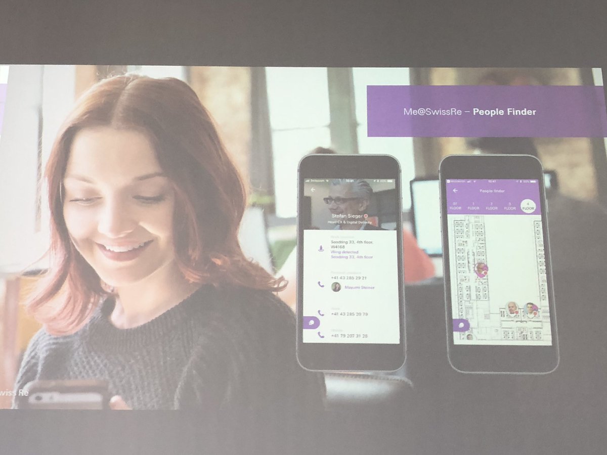 Mpolzin's tweet photo. Bei @SwissRe haben die echt eine App. um am Morgen einen freien Arbeitsplatz, ihre Kollegen oder einen freien Space zu finden #DRESummit Weiter geht’s dann (noch ohne App) mit den Meetingräumen. Wenn man halt 640 davon weltweit hat... https://t.co/X9LKKSzeuz