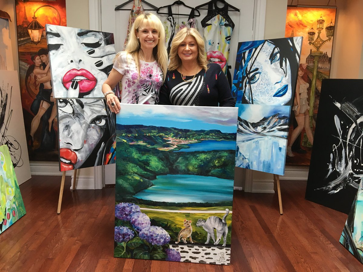 Thank you <a href="/GenteTV_Nellie/">Nellie Pedro</a> for the lovely interview at my studio. Watch <a href="/GenteDaNossa/">Gente TV</a> Sat, 8am on City TV.  #art #paintings